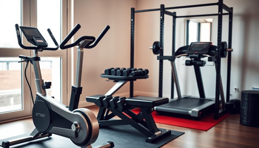 Attrezzatura essenziale per una palestra domestica compatta