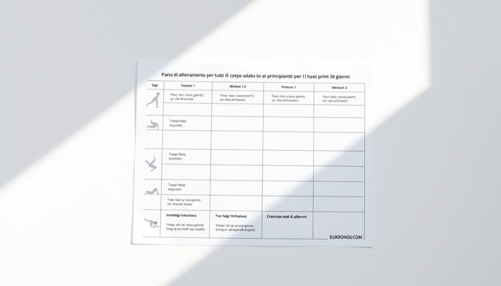 scheda allenamento principianti