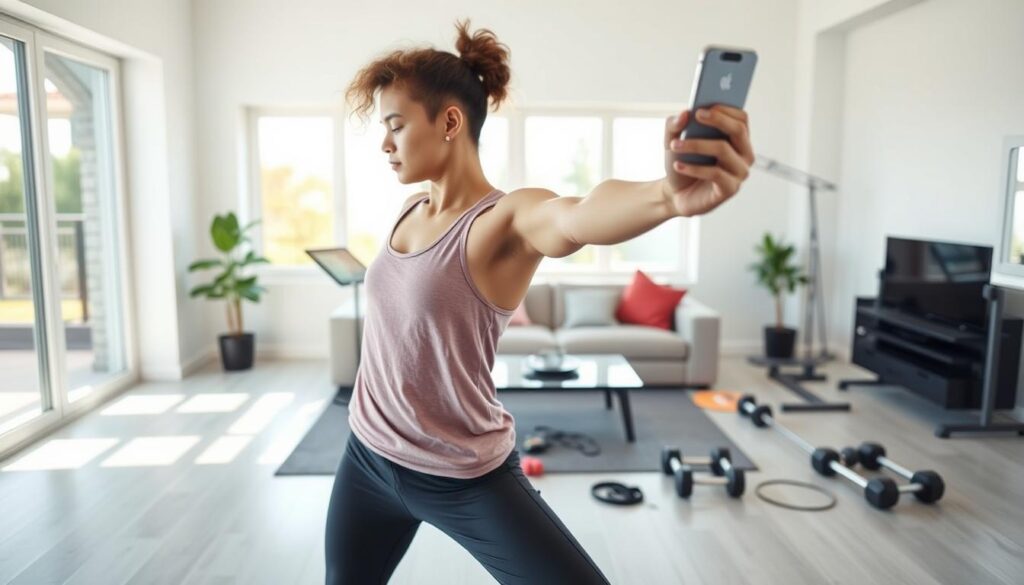 social media fitness routine integration